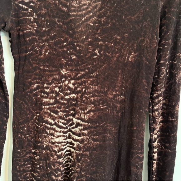 JEAN PAUL GAULTIER x FUZZI Mesh Animal Print Button Down Long Sleeve Midi Dress - Picture 6 of 10